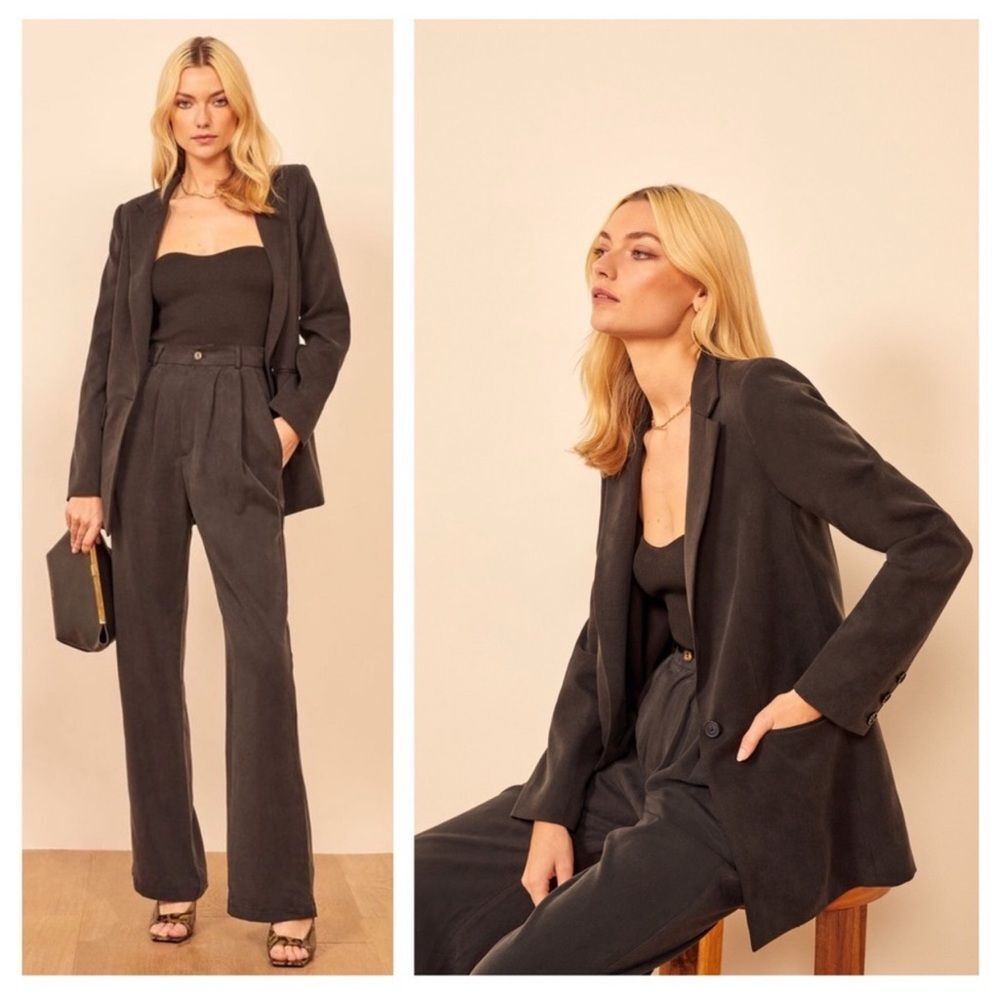 REFORMATION NEW Major Black Blazer Size small